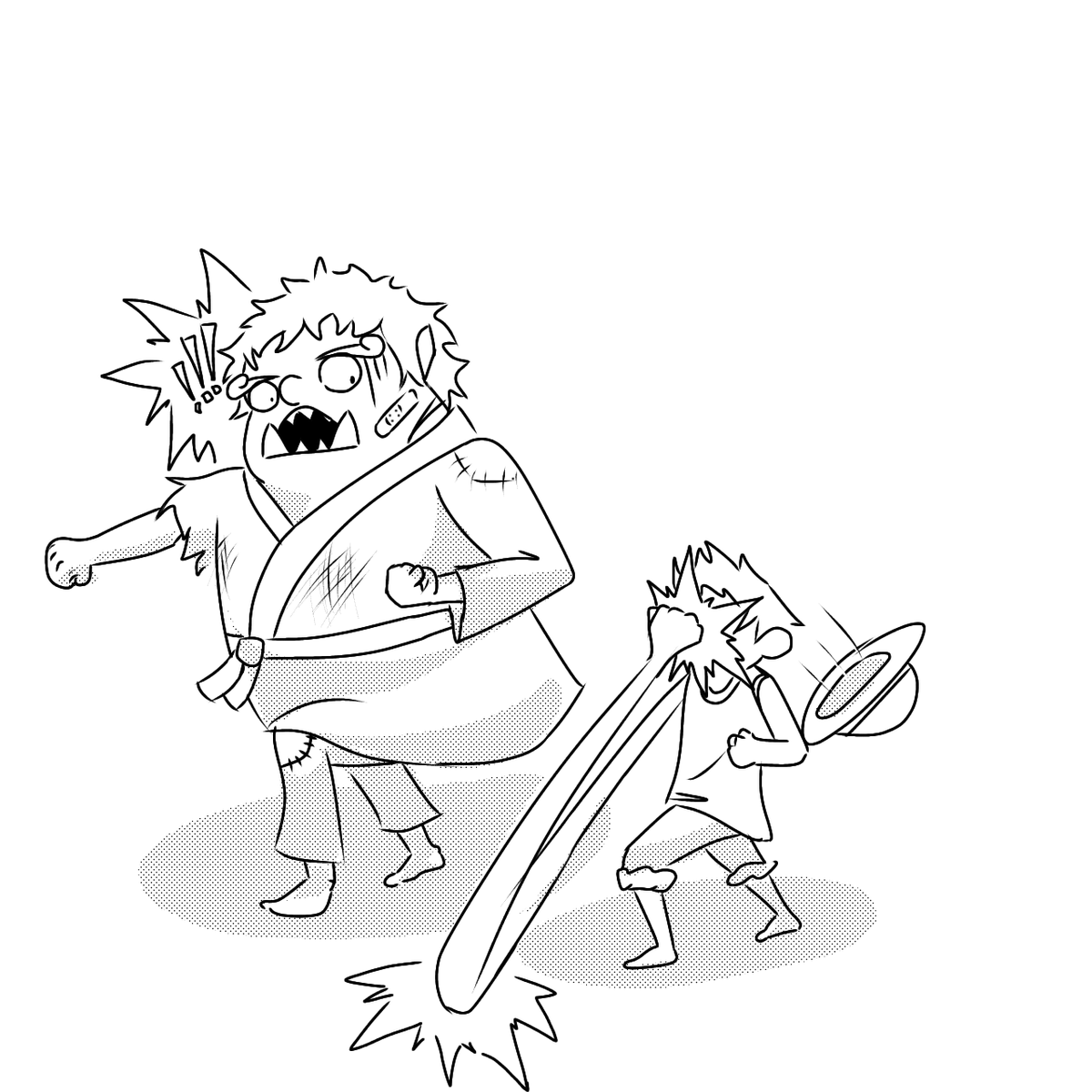 JJMcL4405's tweet photo. I just want to draw them as kids 🥺
#ONEPIECE #jinbe #luffy https://t.co/qlaSaTLyRE