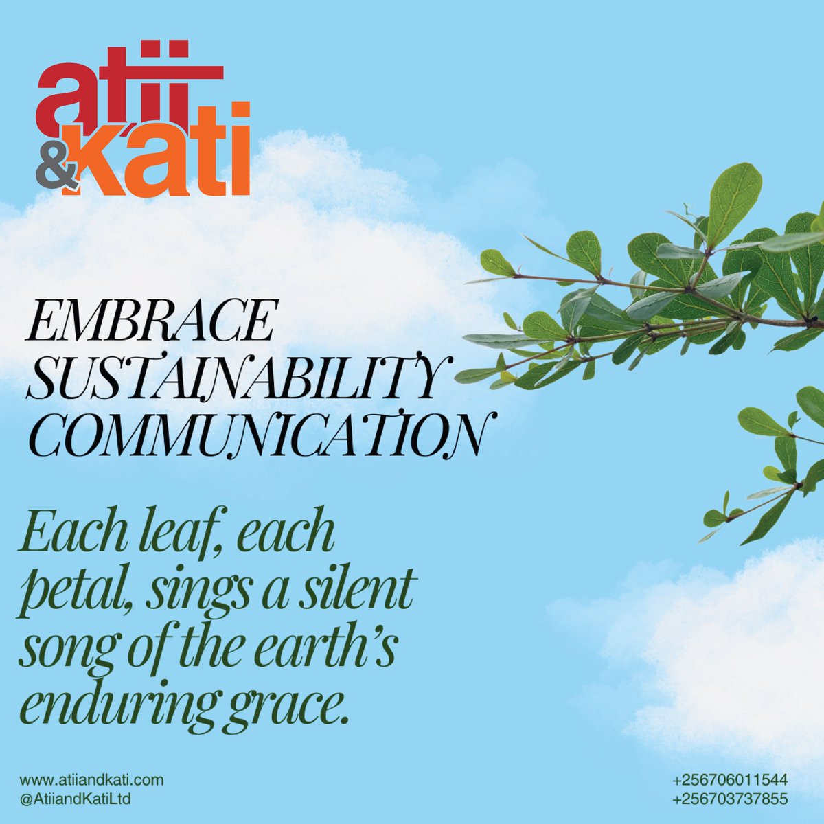 👉#Sustainability Communication ensures that we deliver brand reputation through doing social good while sustaining the bottom line.

👉Visit atiiandkati.com for case studies

👉Call +256703737855 or +256706011544 <a href="/PRAU_Uganda/">PRAU-Uganda</a> <a href="/nilepostnews/">Nile Post</a>
