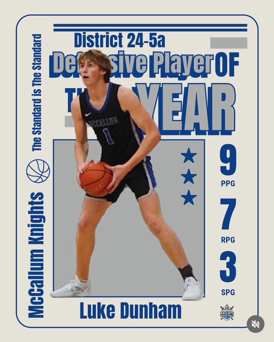 Luke Dunham (@1ukedunham) on Twitter photo Honored to receive the district Defensive MVP award in Basketball !! Had a great season with the guys winning Back-2-Back district championships.
<a href="/MACKnightHoops/">McCallum Basketball</a> Honored to receive the district Defensive MVP award in Basketball !! Had a great season with the guys winning Back-2-Back district championships.
<a href="/MACKnightHoops/">McCallum Basketball</a>