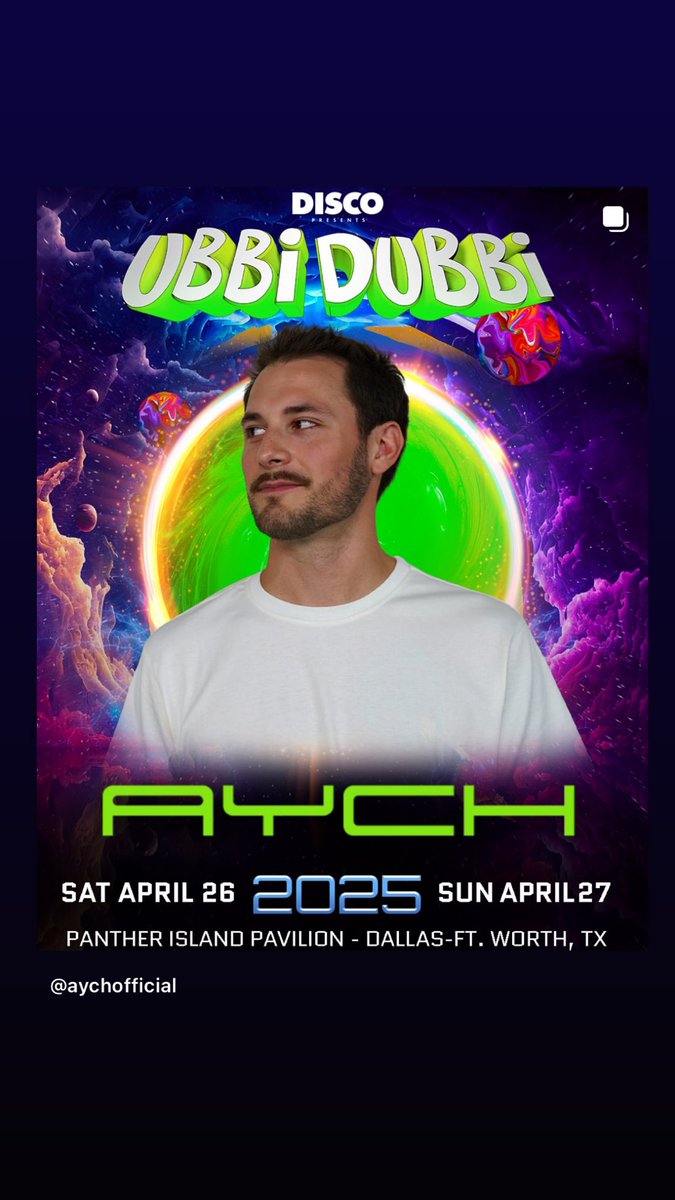aych's tweet image. Dallas! 🖤  Im making my way to @ubbidubbi on April 25th! Catch me at the Zoom Room stage hosted by @monstercat! Got a lot of new music to share