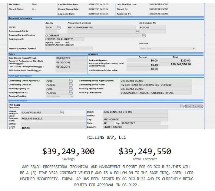More DOGE lies, because why not?

From yesterday's batch of uploads: $146M of "savings" for cleaning up contracts that ended between 10 and 20 years ago.
