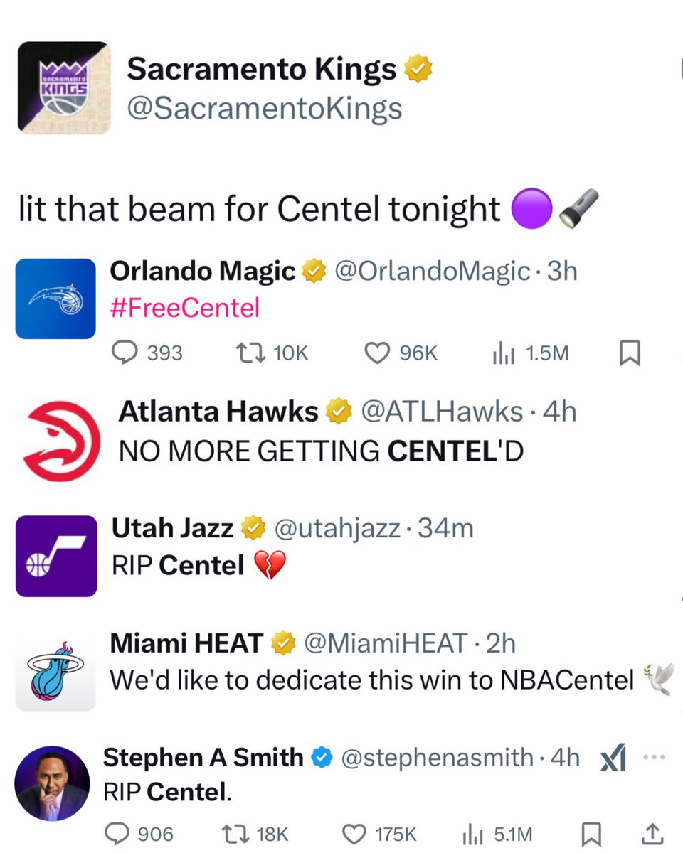 BrickCenter_'s tweet image. Centel got NBA teams tweeting about him 😭