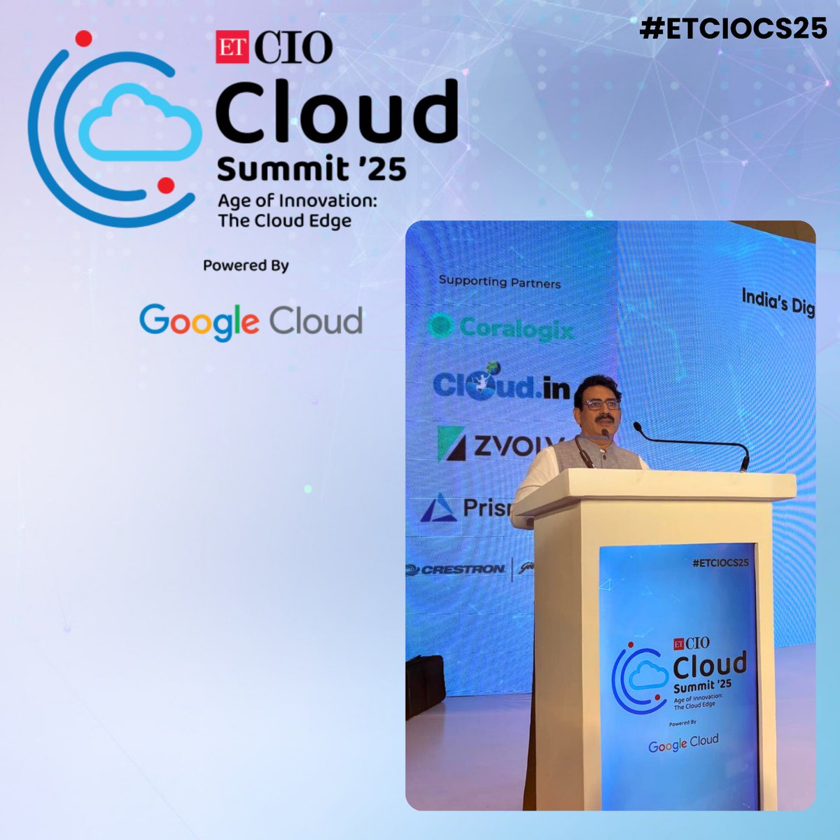 <a href="/sumnesh_joshi/">Sumnesh Joshi</a>, Deputy Director General, Ministry of Communications, Government of India, delivers a special address on India’s Digital Leap: Cloud, Connectivity, &amp; the Road to a $5 Trillion Economy at #ETCIOCS25! 

Know More - bit.ly/4iH9SeG 

#ETCIOCS25 #CloudSummit