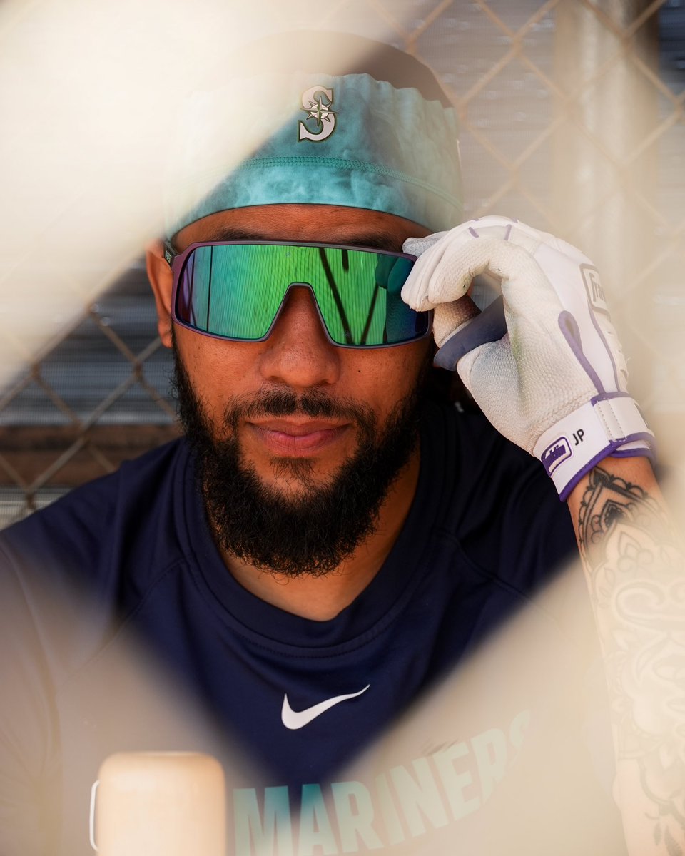 Julio Rodriguez and J.P. Crawford at #Mariners #SpringTraining camp last week in Peoria, Ariz. (AP/Lindsey Wasson)