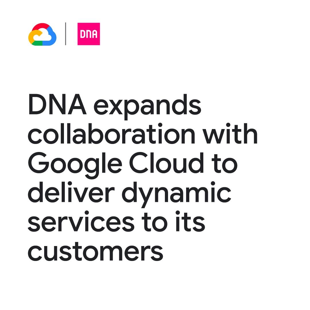 This agreement will allow DNA to deliver on its cloud-first strategy, meet its Finnish data residency needs, and migrate its on-premise workloads to Google Cloud. Get all the details, here: goo.gle/3Qzsi48