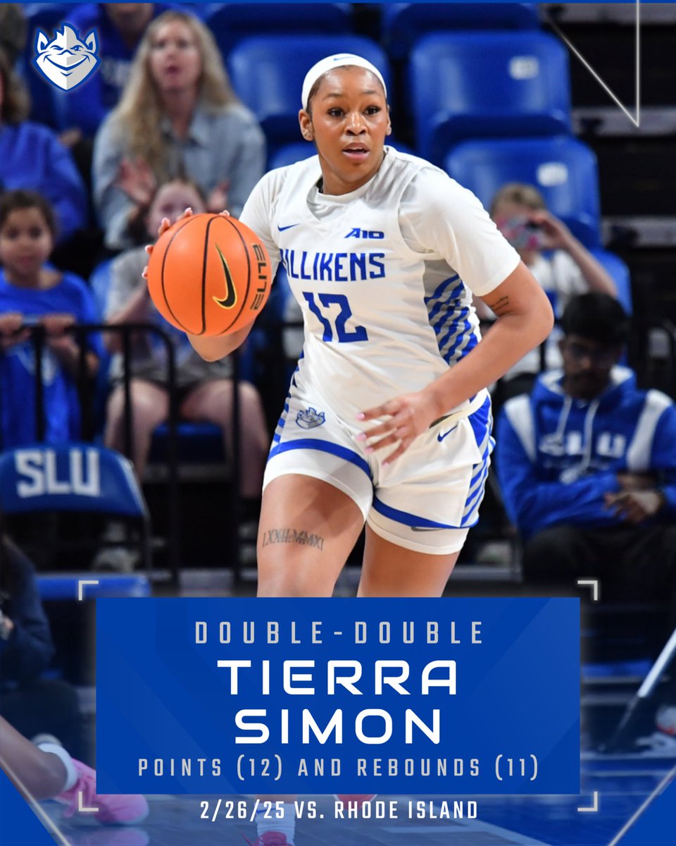 Tierra Simon with her 10th career double-double tonight!