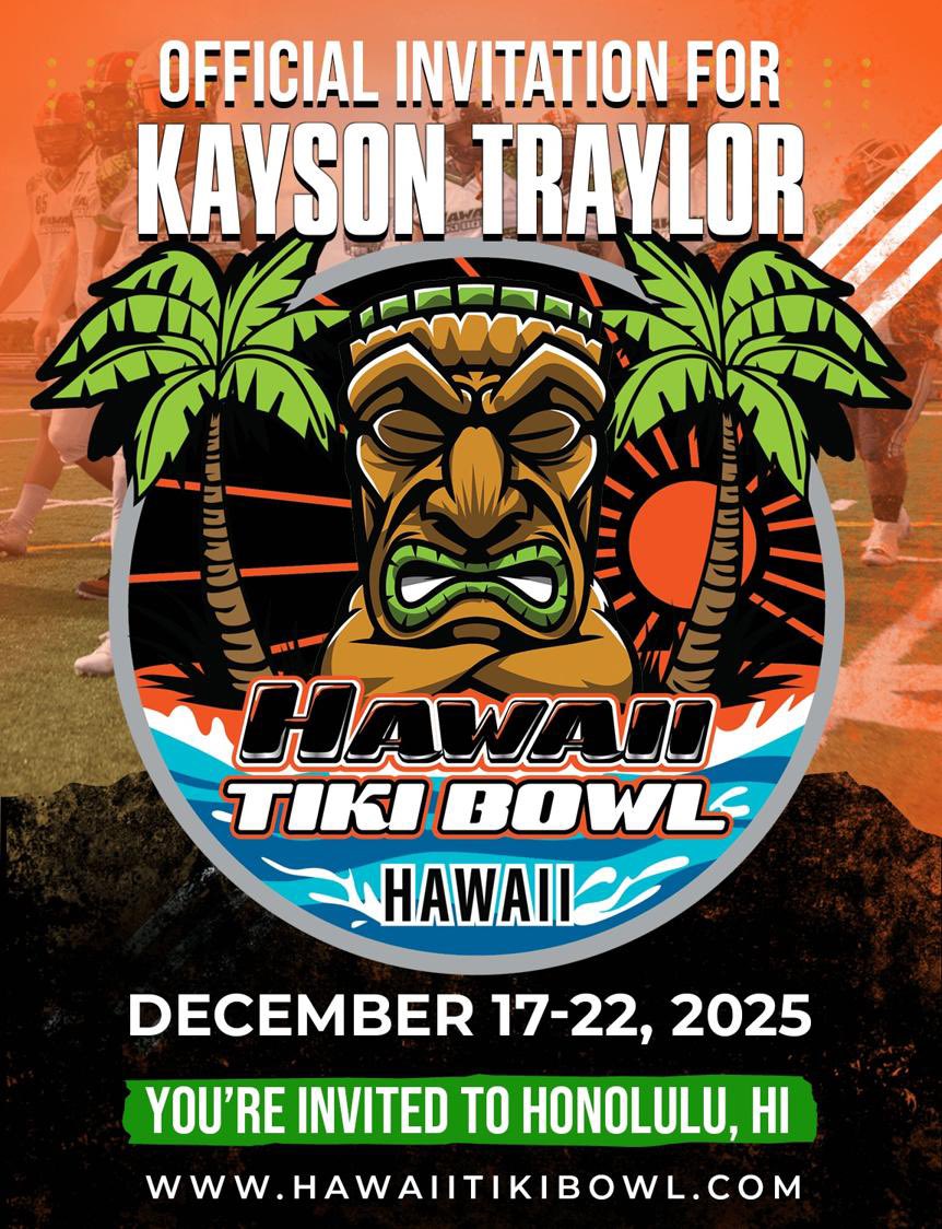 Kayson Traylor (@kayson_traylor) on Twitter photo Thank you <a href="/FillippSAU/">Vince Fillipp</a> for the invite to the <a href="/HawaiiTikiBowl/">Hawaii Tiki Bowl</a> !!!
<a href="/KFGOLDENEAGLES/">KLEIN FOREST FOOTBALL</a> Thank you <a href="/FillippSAU/">Vince Fillipp</a> for the invite to the <a href="/HawaiiTikiBowl/">Hawaii Tiki Bowl</a> !!!
<a href="/KFGOLDENEAGLES/">KLEIN FOREST FOOTBALL</a>