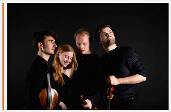 Sabato 8 marzo ore 17.30
Premio Borciani 2024
Quartetto Fibonacci
Kryštof Kohout, Luna De Mol – violino
Elliot Kempton – viola
Findlay Spence – violoncello
concertiiuc.it/eventi/fibonac…