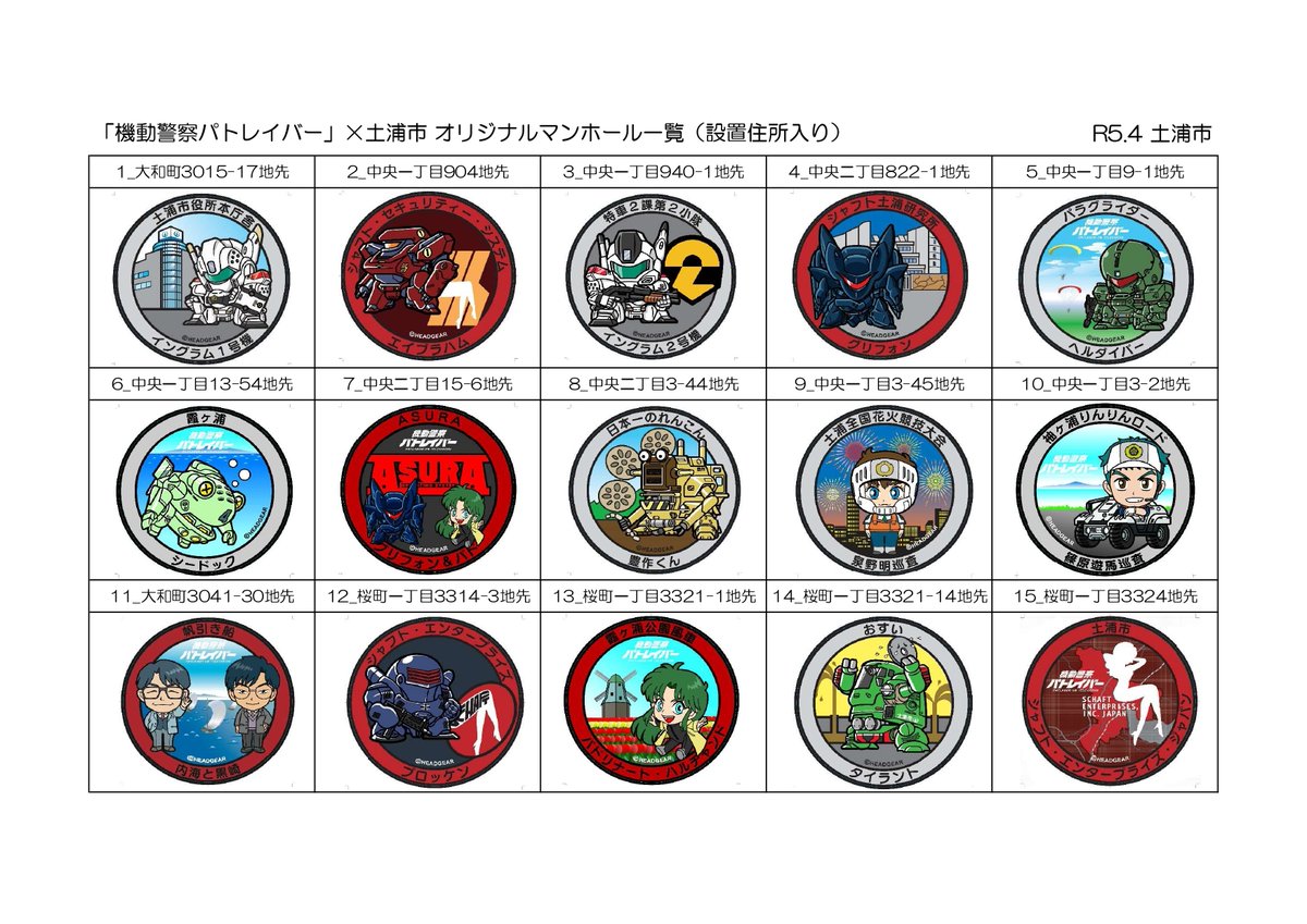 pat_tsuchiura's tweet image. \決定~/
デザインマンホールを新たに3種類!設置
ついに〇藤隊長が登場か!?
設置日:3月下旬頃
場所:土浦駅西口周辺
設置するマンホールは、3/12~23の期間、土浦市役所1階の物産センターきらら館で先行展示予定です
お花見がてら見に来てください🌸🍡
#マンホーラー
#みんなで幸せになろうよ