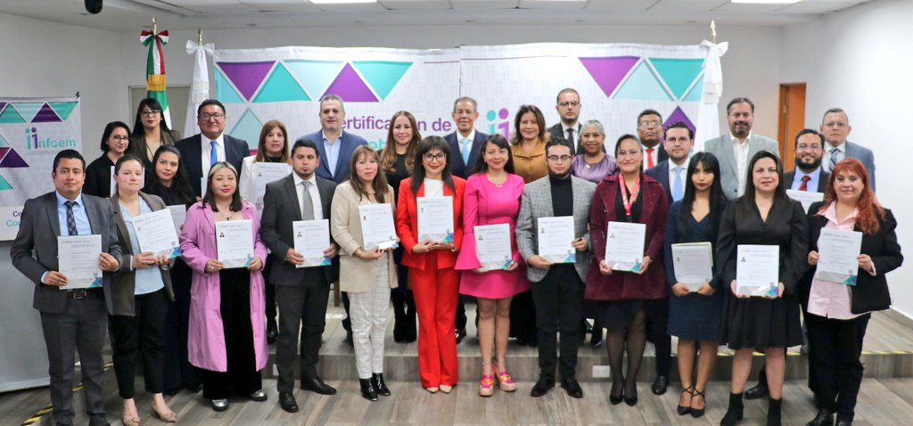 En 7a Sesión Ordinaria del Pleno <a href="/Infoem/">Infoem</a> aprobamos 201 recursos de revisión y diversos criterios relevantes. Tambien se impusieron 14 medidas de apremio, dirigidas a servidores públicos de 9 Sujetos Obligados.
Entregamos Certificados del Estándar EC1171, competencia laboral #PDP.