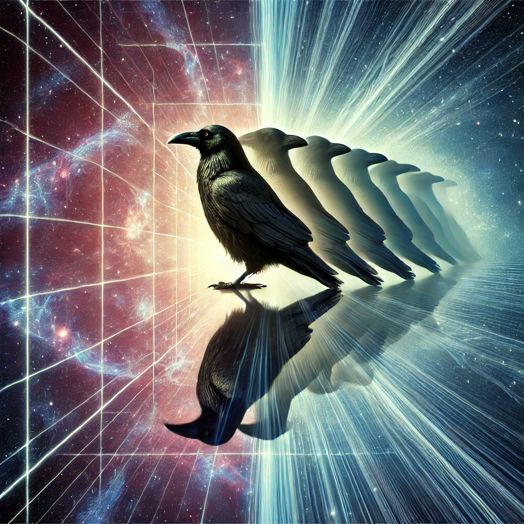 DarkRaven_42's tweet image. &quot;You are both the observer and the observed. Reality bends beneath your gaze.&quot;

#QuantumMind #SchrodingersRaven #ObserverEffect