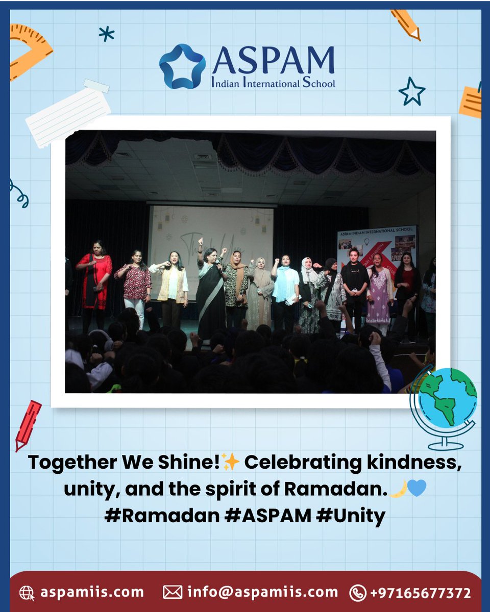 ASPAMIISuae's tweet image. &quot;Together We Shine! ✨ A heartwarming Ramadan assembly celebrating kindness, unity &amp;amp; culture. 🌙💙 
#Ramadan #ASPAM #Unity&quot;
