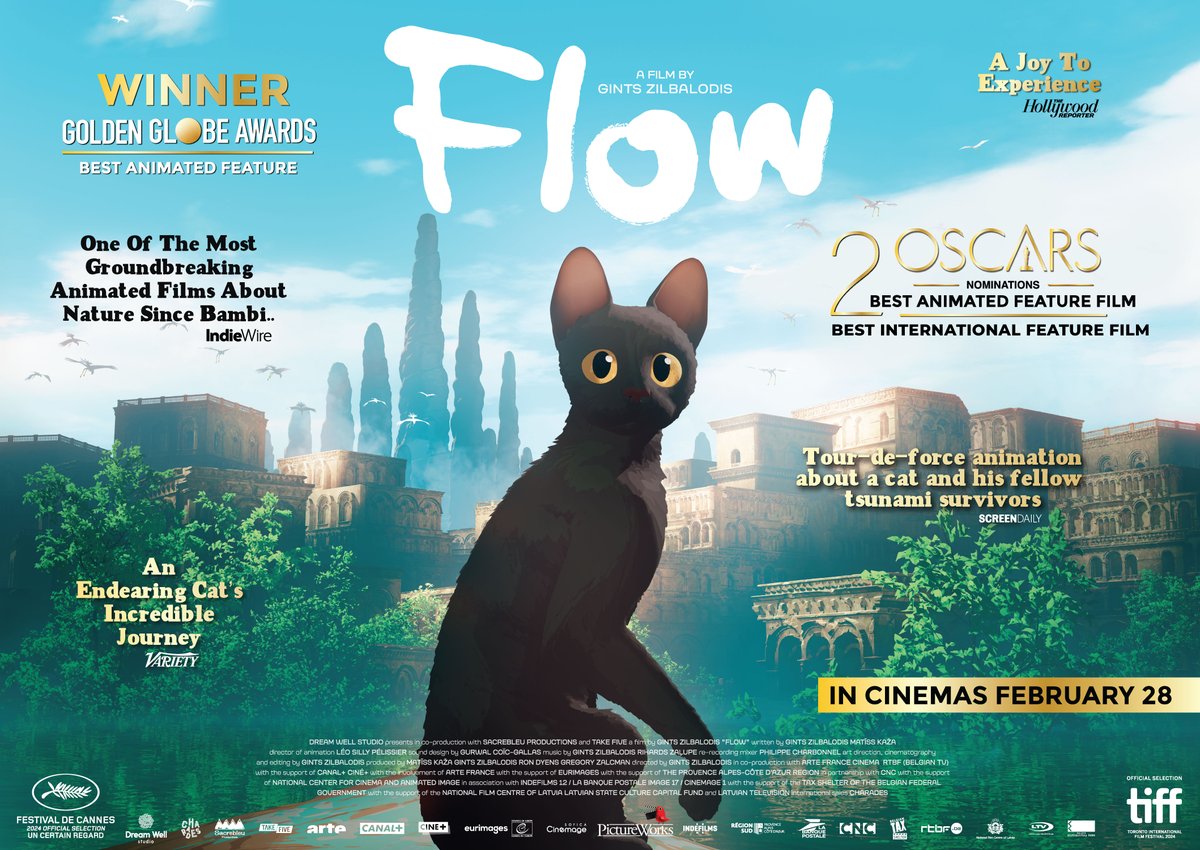 _PVRCinemas's tweet image. A breathtaking journey through realms both natural and mystical, capturing hearts and winning awards!

Releasing at PVR INOX on Feb 28!
Book now: cutt.ly/y7S9ryy
.
.
.
#Flow #PictureWorks #GintsZilbalodis #MatīssKaža #RonDyens #GregoryZalcman

[Flow, Picture Works, Gints