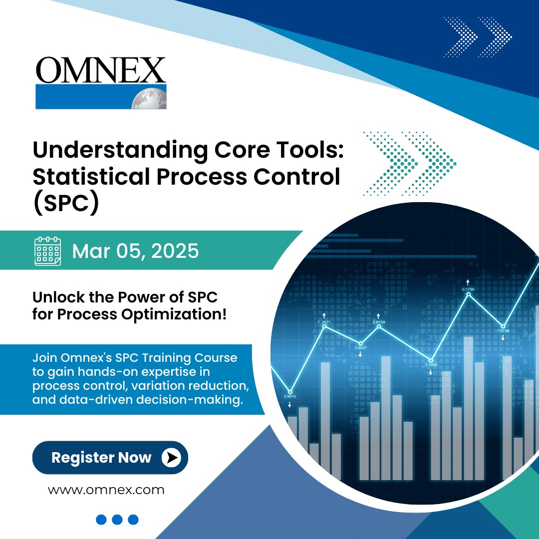 omnexindia's tweet image. Understanding Core Tools: Statistical Process Control (SPC)
Date: Mar 05-2025
Don’t miss this opportunity! Register now and take a step towards better process control and product quality!
🔗 hubs.li/Q038w-9m0
#Omnex #SPC #StatisticalProcessControl #CoreTools #Training