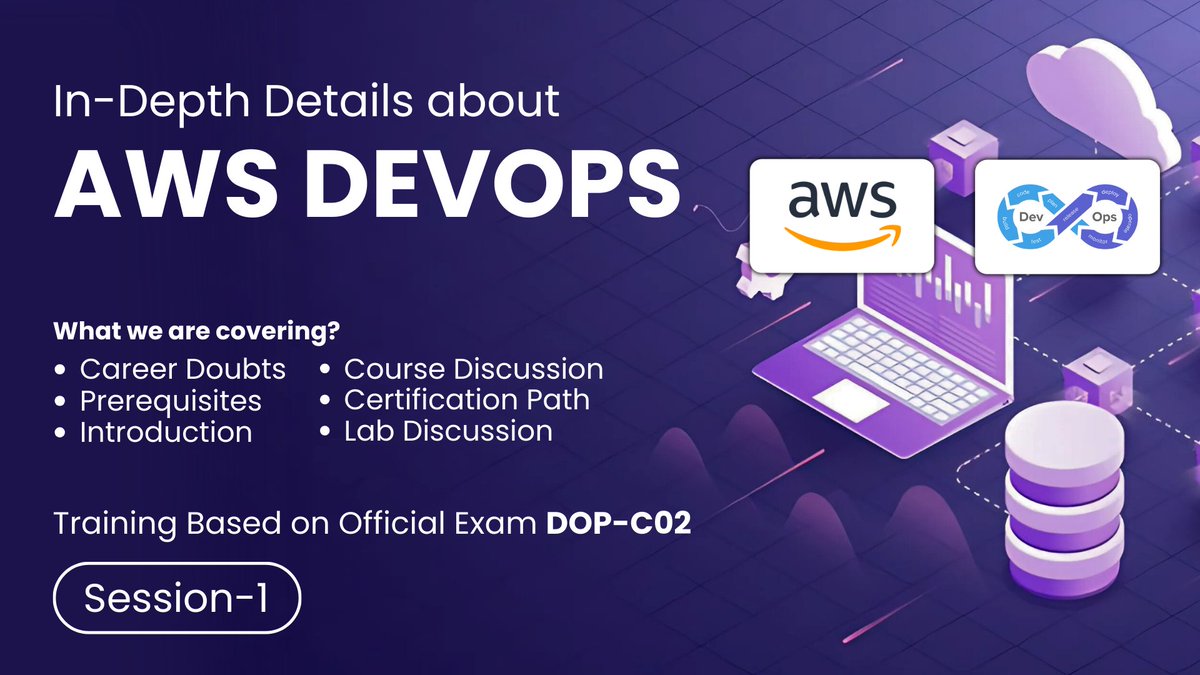 KRNetworkCloud1's tweet image. AWS DevOps (DOP-C02) Training – Sessions Now Live!
Session 1: Overview
youtu.be/eEb71HN33wE?si…
Session 2: Fundamentals, Certification Models
youtu.be/vhfOquDbcmg?si…
#AWSDevOps #AWSCertification #DevOpsEngineer #CloudComputing #TechTraining #krnetworkcloud #linuxwaleguruji