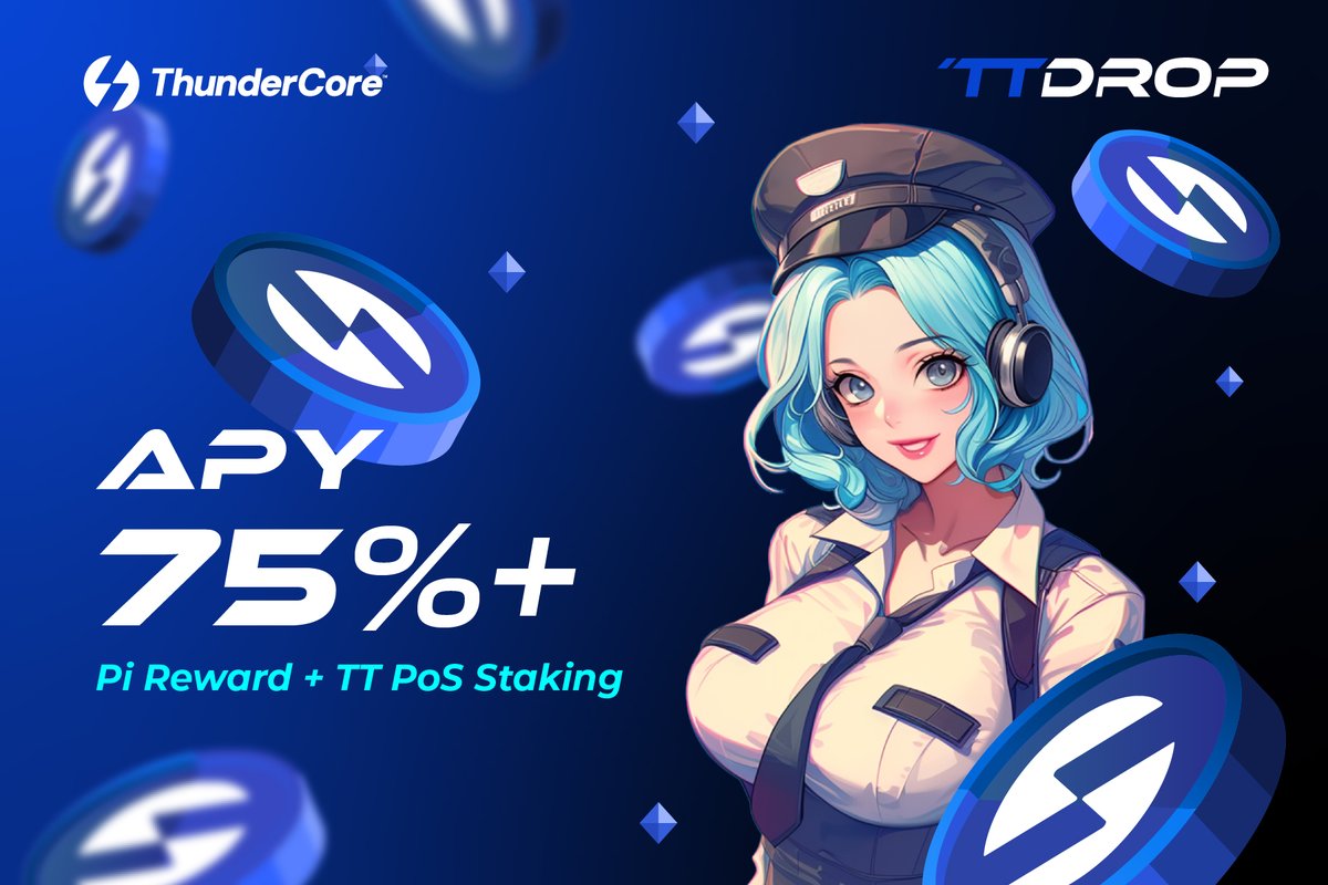 ⚡ APY Peaking Over 75% ⚡

For those that participated in our PoS airdrop event, the combined APY from ThunderCore PoS Staking and our $PI reward is peaking over 75% 📈 🔥

Great success for our FIRST community event 👀
#ThunderCore #PoS #PI