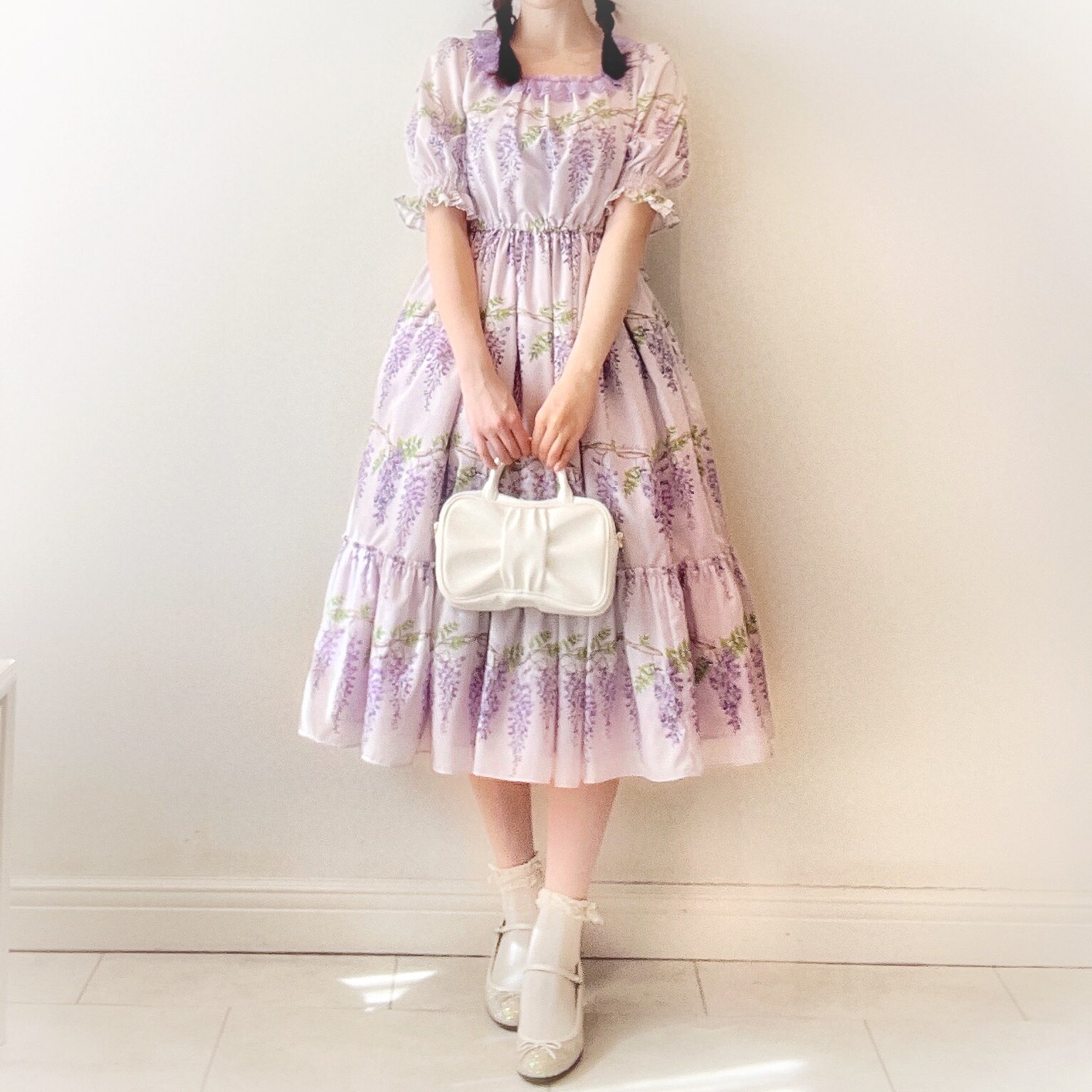 Melody BasKet 藤の花のティアードワンピース Melody BasKet「藤の花series」受注受付START!! – fraisier on-line