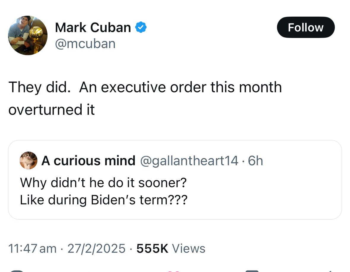 coder_bec's tweet image. Cuban has this reputation as this “just regular smart” guy who got rich and therefore involved in a bunch of different industries but I think history will show him to be as “intelligent” as any other asshole but way smarter because he doesn’t think himself infallible & he learns
