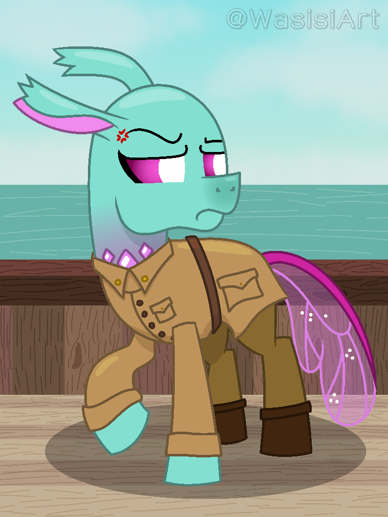 General Spiracle starts towards her designated position.(This is for an #AU)

Characters: Spiracle ( #Ocellus mom) and Wasisi (OC)
 #mlp #art #mylittlepony #changeling #channgedling