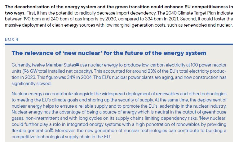 Valerie Faudon (@valeriefaudon) on Twitter photo Dear <a href="/DanJoergensen/">Dan Jørgensen</a> please note that the Draghi report emphasizes the relevant role new nuclear will play in the EU’s future energy system as it provides low carbon flexible non-intermittent generation. Dear <a href="/DanJoergensen/">Dan Jørgensen</a> please note that the Draghi report emphasizes the relevant role new nuclear will play in the EU’s future energy system as it provides low carbon flexible non-intermittent generation.