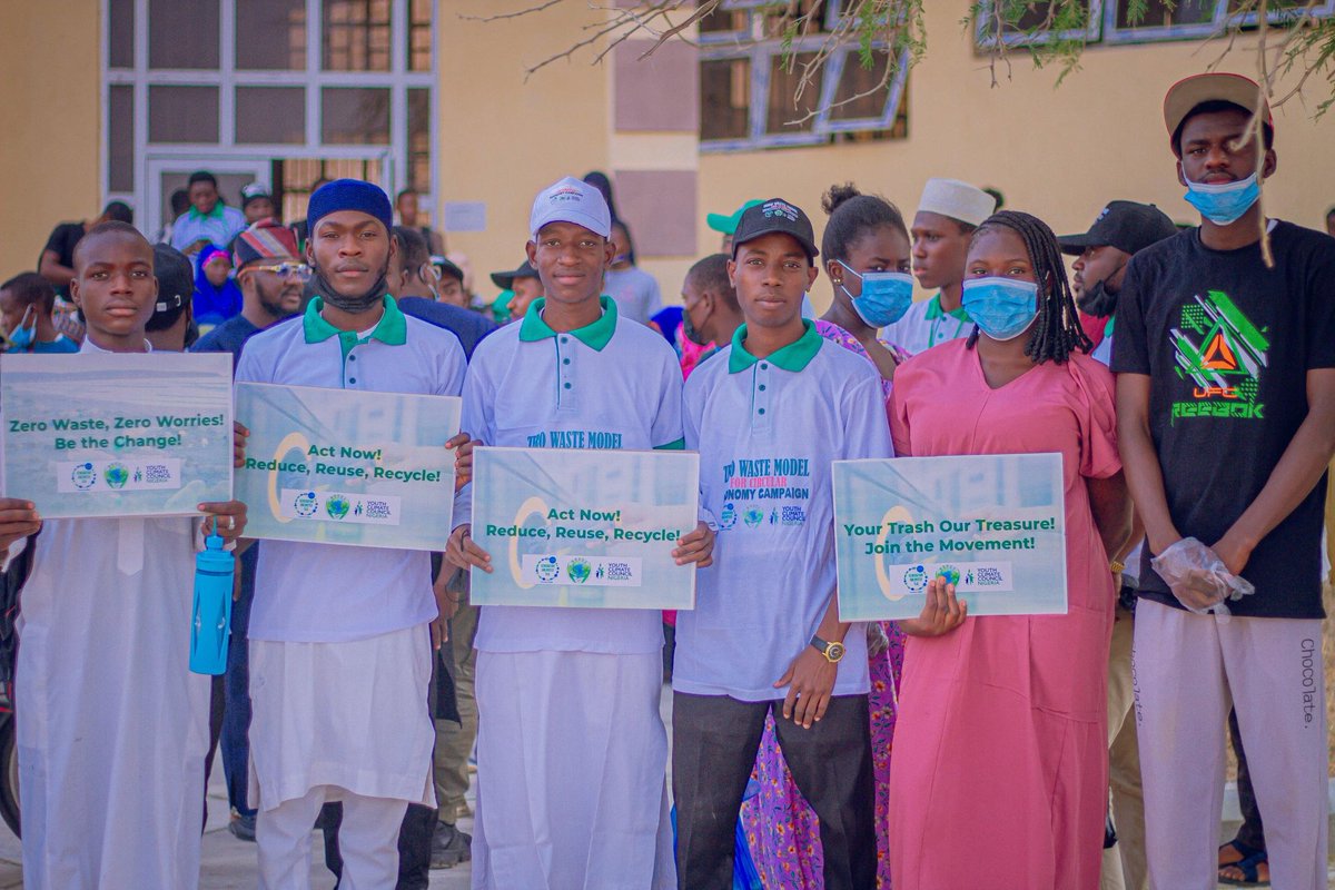 Abdulhamid Tahir Hamid (@athamid) on Twitter photo Day 1 of the Zero Waste Campaign at ATBU Bauchi was a great success! More than 1,000 students participated in plastic waste collection, learned about waste segregation, and established a Student-Led Sustainability Club.
A big thank you to <a href="/UNICEF_Nigeria/">UNICEF Nigeria</a> <a href="/yccnigeria/">Youth Climate Council Nigeria</a> <a href="/GlobalECCI/">Global Env. & Climate Conservation Initiative</a> Day 1 of the Zero Waste Campaign at ATBU Bauchi was a great success! More than 1,000 students participated in plastic waste collection, learned about waste segregation, and established a Student-Led Sustainability Club.
A big thank you to <a href="/UNICEF_Nigeria/">UNICEF Nigeria</a> <a href="/yccnigeria/">Youth Climate Council Nigeria</a> <a href="/GlobalECCI/">Global Env. & Climate Conservation Initiative</a>