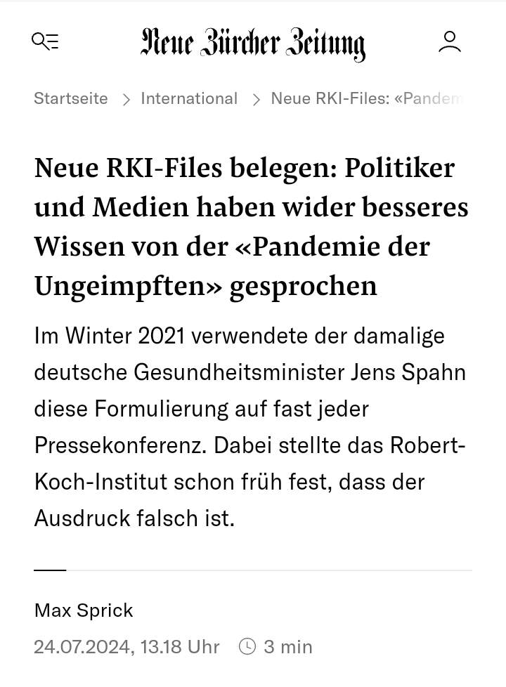 Drosten: "Aus heutiger Sicht sei ein Lockdown für Ungeimpfte nicht mehr zu begründen. Dies habe man damals jedoch nicht wissen können." Wer ist "man" und warum wussten das die Fachleute im RKI? Warum hat die Öffentlichkeit das nicht erfahren?