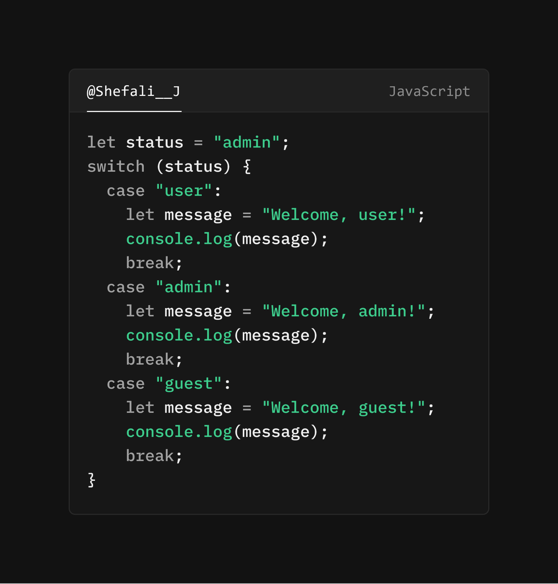 Shefali__J's tweet image. What will be the output of the following JavaScript quiz?