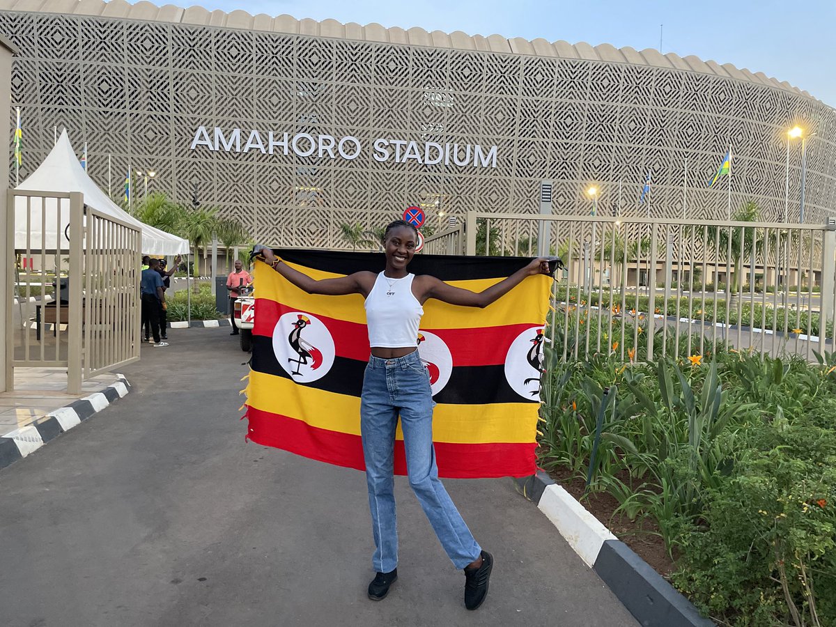 MbabaziFridah's tweet image. Your girl in Kigali, flying the Ugandan flag high and proud.