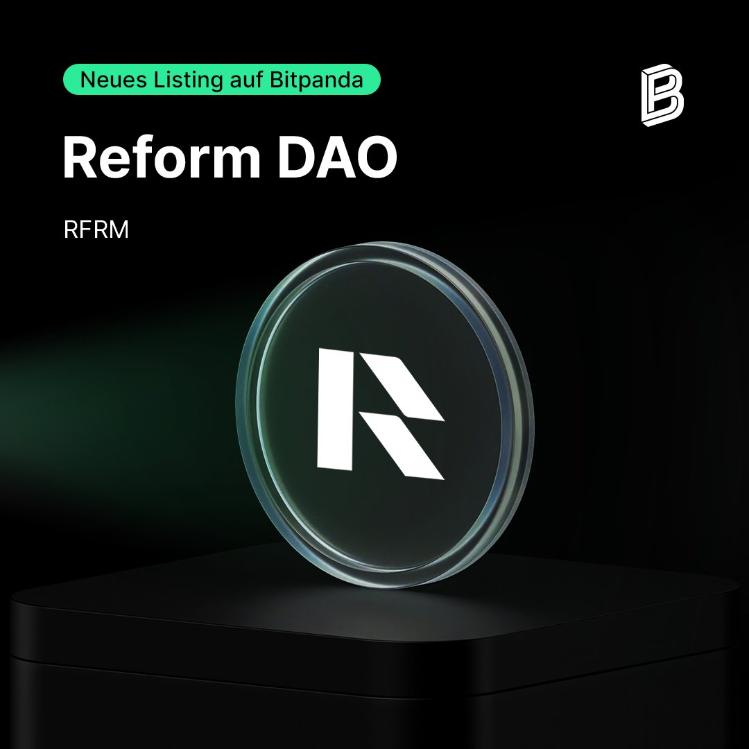 Es ist soweit! $RFRM, der native Utility-Token von @reformdao ist jetzt über Bitpanda Spotlight verfügbar!

Mehr erfahren: bitpanda.com/de/preise/refo…

Du bist ein $BEST VIP und bist $RFRM während des Countdowns gefolgt? Dann findest du deine Giveaway-Token bald in deiner Wallet.