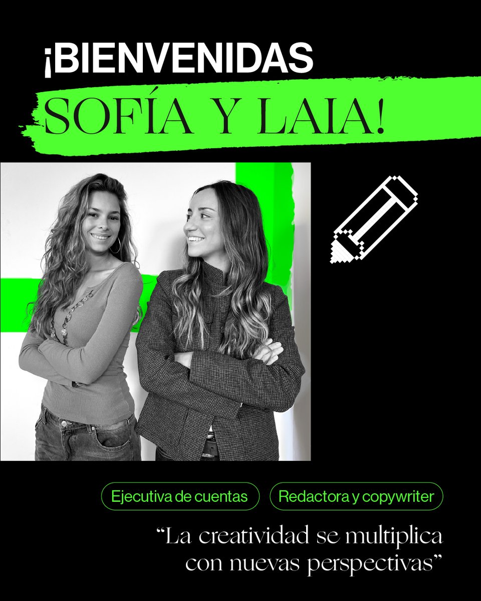 ¡El #equipo Credo sigue creciendo con talento excepcional!🚀

Hoy tenemos el placer de anunciar no una, sino dos grandes #incorporaciones a nuestra familia: Laia Massana y Sofía Gómez.

¡Bienvenidas, Laia y Sofía!