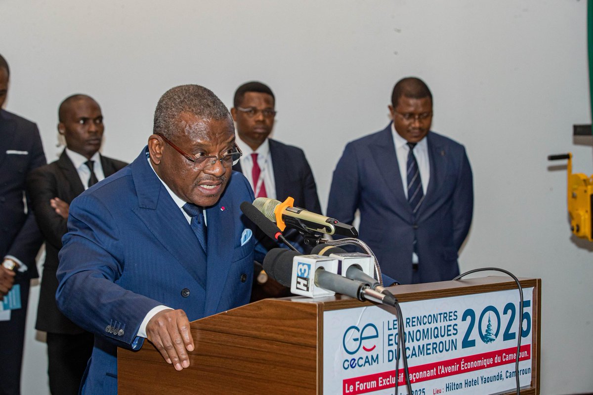 joDionNgute's tweet image. 🇨🇲
*"Aux capitaines d'industries et représentants du #secteur privé, je puis vous assurer qu'apporter des solutions à vos doléances constitue pour les pouvoirs publics un devoir"*⤵️
J'ai présidé ce 26 février 2025, la cérémonie d'ouverture officielle des travaux de la première