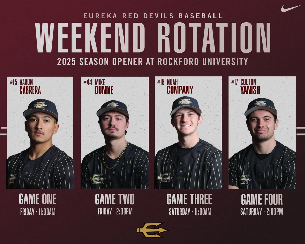Straight from the desk of Coach Suarez, here is your opening weekend pitching rotation! #GoRedDevils