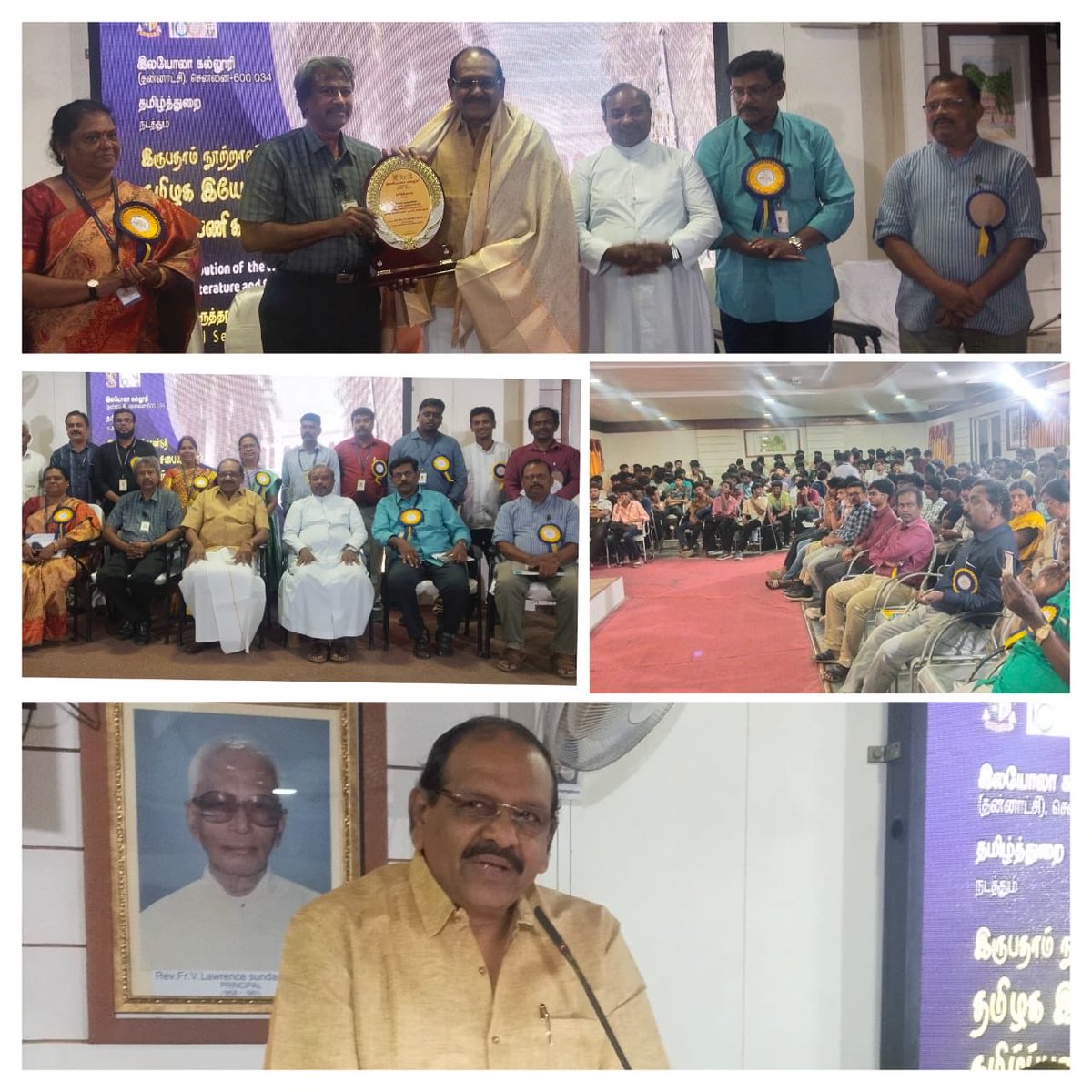 PeterAlphonse7's tweet image. சென்னை லயோலா கல்லூரியில் தமிழ்த் துறை சார்பில் நடந்த நூற்றாண்டு விழா கருத்தரங்கம்.. இருபதாம் நூற்றாண்டில்
இயேசு சபையினரின் தமிழ், கல்வி மற்றும் சமூகப்பணி ..
நிறைவுரை ஆற்றிய இனிய நிகழ்வு..