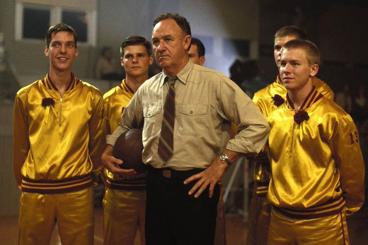 RIP Gene Hackman. 

He played the head coach in the movie, “Hoosiers”. ❤️