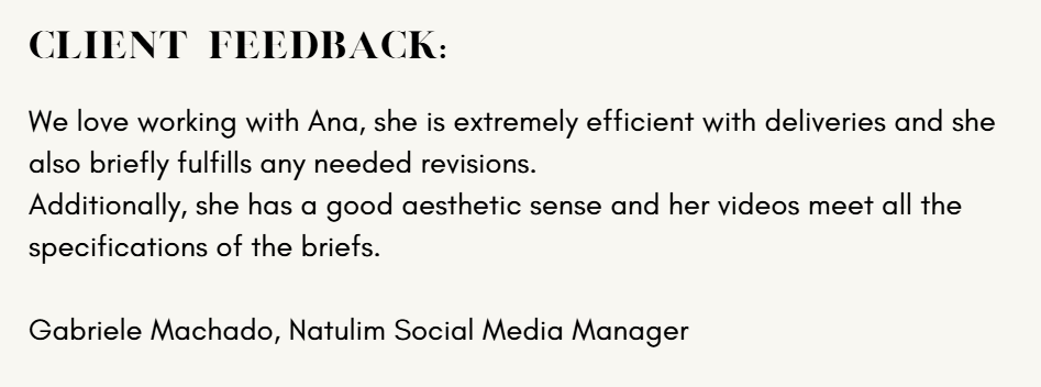 I’m SO grateful for the 9 months I spent working with this client in the sustainability niche! It was an incredible journey, and I truly loved being part of their growth.

Honestly, reading this feedback makes me so fulfilled 🥹

#ugceurope #ugcportugal #UGCcreator