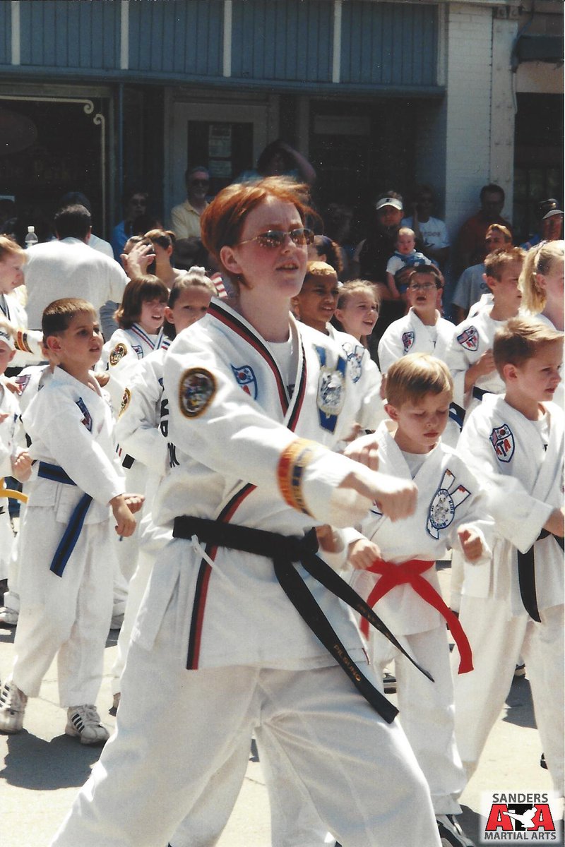 sandersata's tweet photo. Throwback Thursday - Celebrate CB Pride Parade May 2003 
#ATANation #CouncilBluffsMartialArts #BoardBreaks #ThrowbackThursdays #sandersata #BlackBelt https://t.co/0kBXiCRdM0