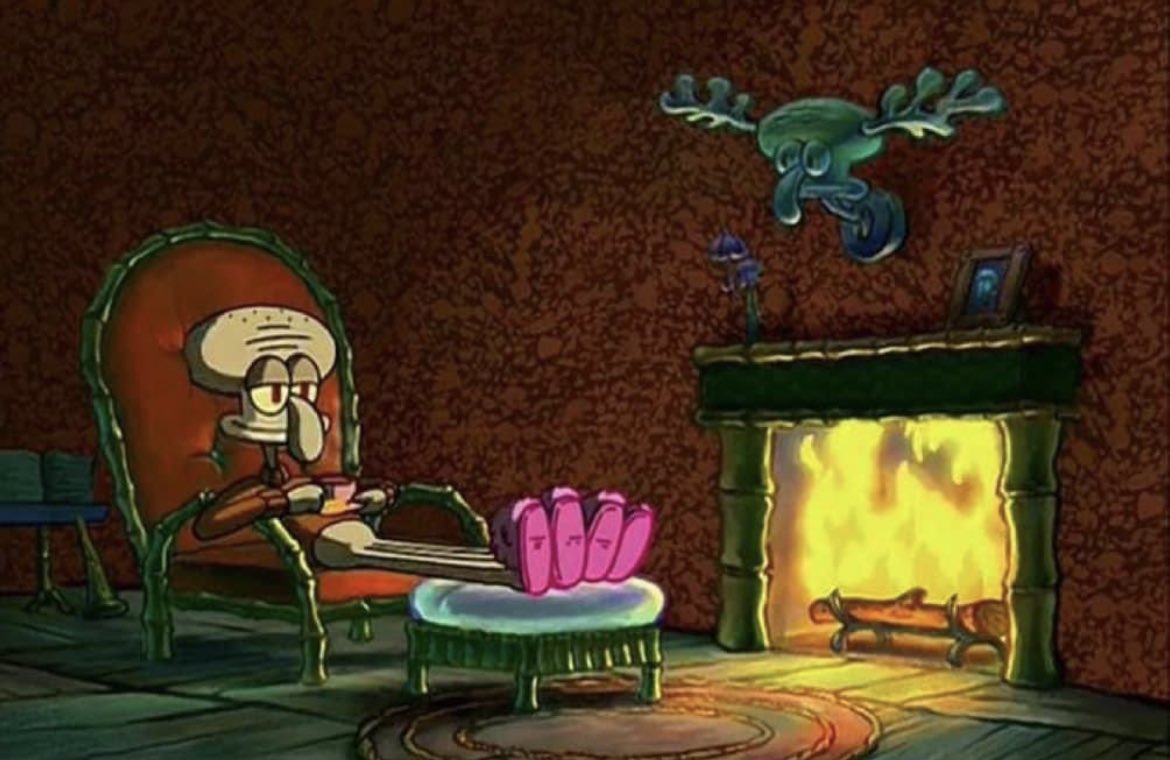 me relaxing after i said “hold on” and hung up the phone