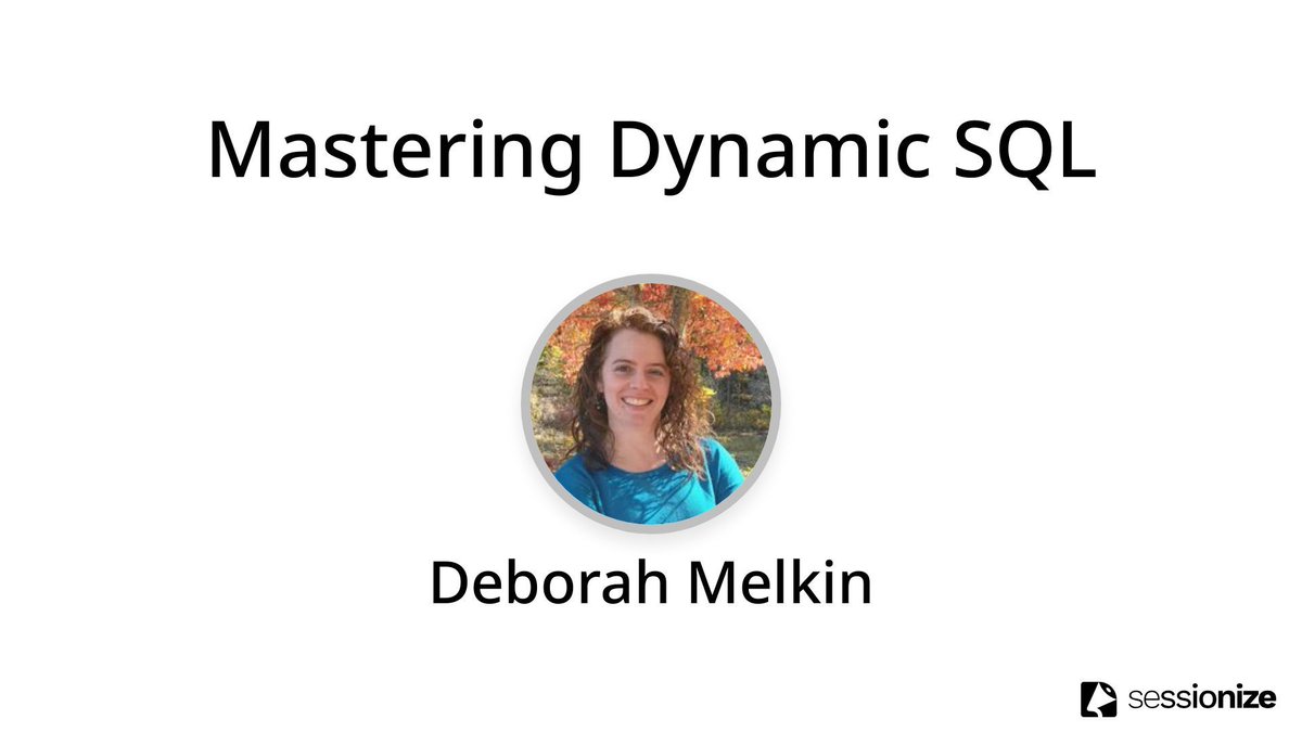 DataWeekender's tweet image. Our final #SQLServer session at #DataWeekender 7.0 is @dgmelkin presenting Mastering Dynamic SQL at 16:30 UTC on Sat 1st March.

Register: bit.ly/4b9SsnB View the schedule: bit.ly/46TCJ9i