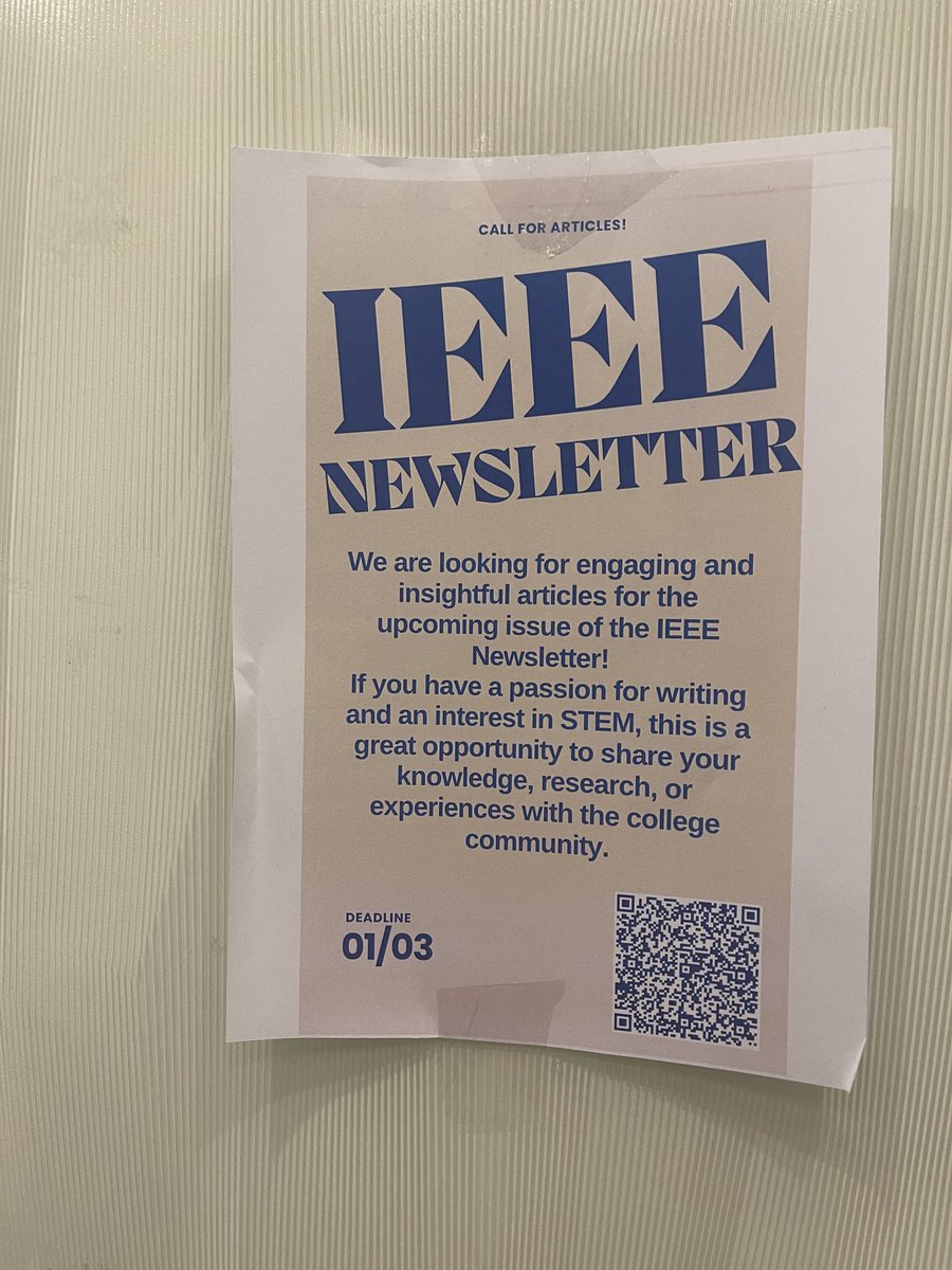 smu_adelaide's tweet photo. Glad to see the efforts of ⁦⁦@IEEE_PNU⁩ Students Branch efforts! (Pamphlets in elevators and corridors) Enthusiastically looking forward for the release of our first newsletter! https://t.co/vZ4WrhdZYZ