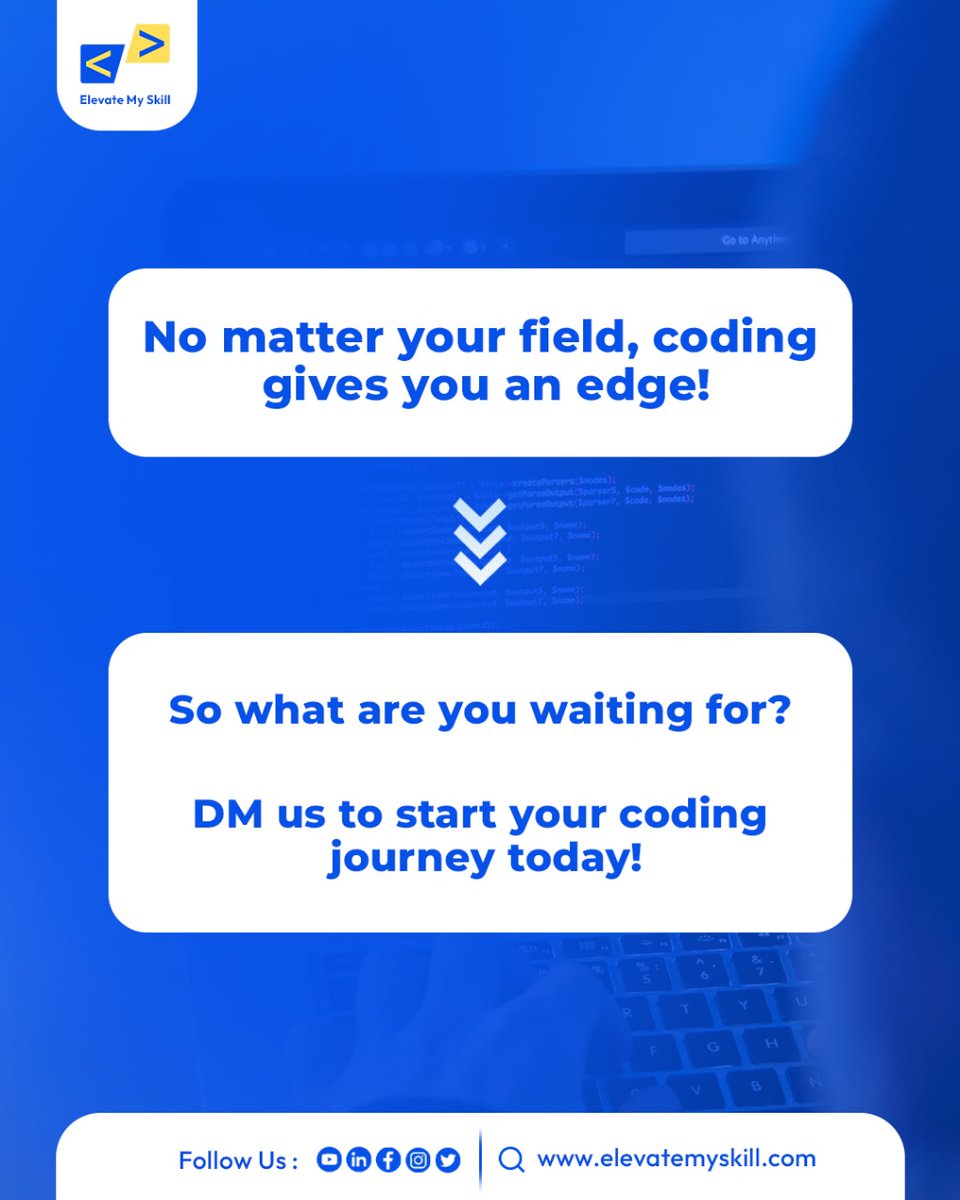 emsprolearn's tweet photo. Coding isn’t just for developers anymore! 🚀 Whether you’re in tech, business, or any industry, knowing how to code gives you an edge.
✅ Enhances logical thinking &amp; problem-solving
✅ Opens doors to high-paying careers
✅ Empowers you to automate &amp; innovate
📌 Join us now! https://t.co/gp0of7REI3