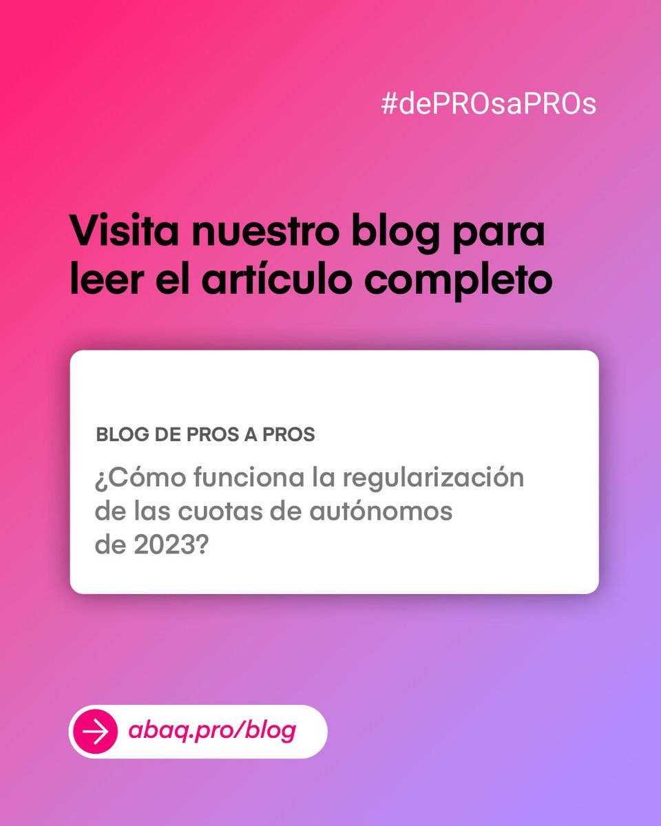 abaqpro's tweet photo. 😵💫 La cuestión puede ser confusa, así que en nuestro nuevo artículo del blog te explicamos la regularización de la cuota de autónomos de 2023, que se está llevando a cabo en 2025, con efectos retroactivos.
👉 https://t.co/7IKGRiv29q
#Abaq #autónomos #emprendedores https://t.co/ELaiO2yJkb