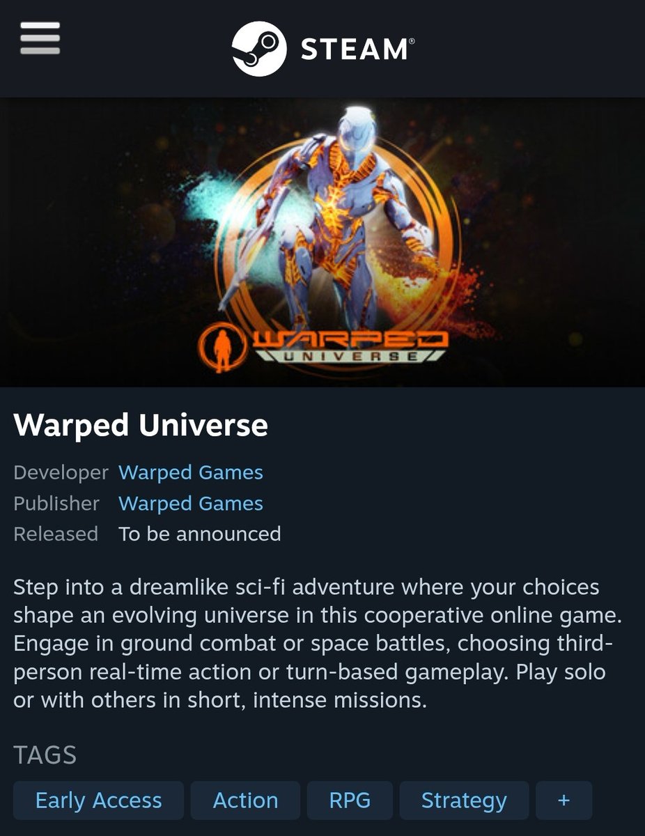 Let’s gooo! 🚀 Big congrats to the Warped team—getting on <a href="/Steam/">Steam</a> is huge! Can’t wait to explore every path in the Warped Universe. Y’all crushed it! 🔥🙌