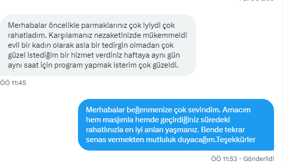 Mutlu insanları gördükçe çok mutlu oluyorum. İşimi keyifle yapıyorum. Teşekkürler...
