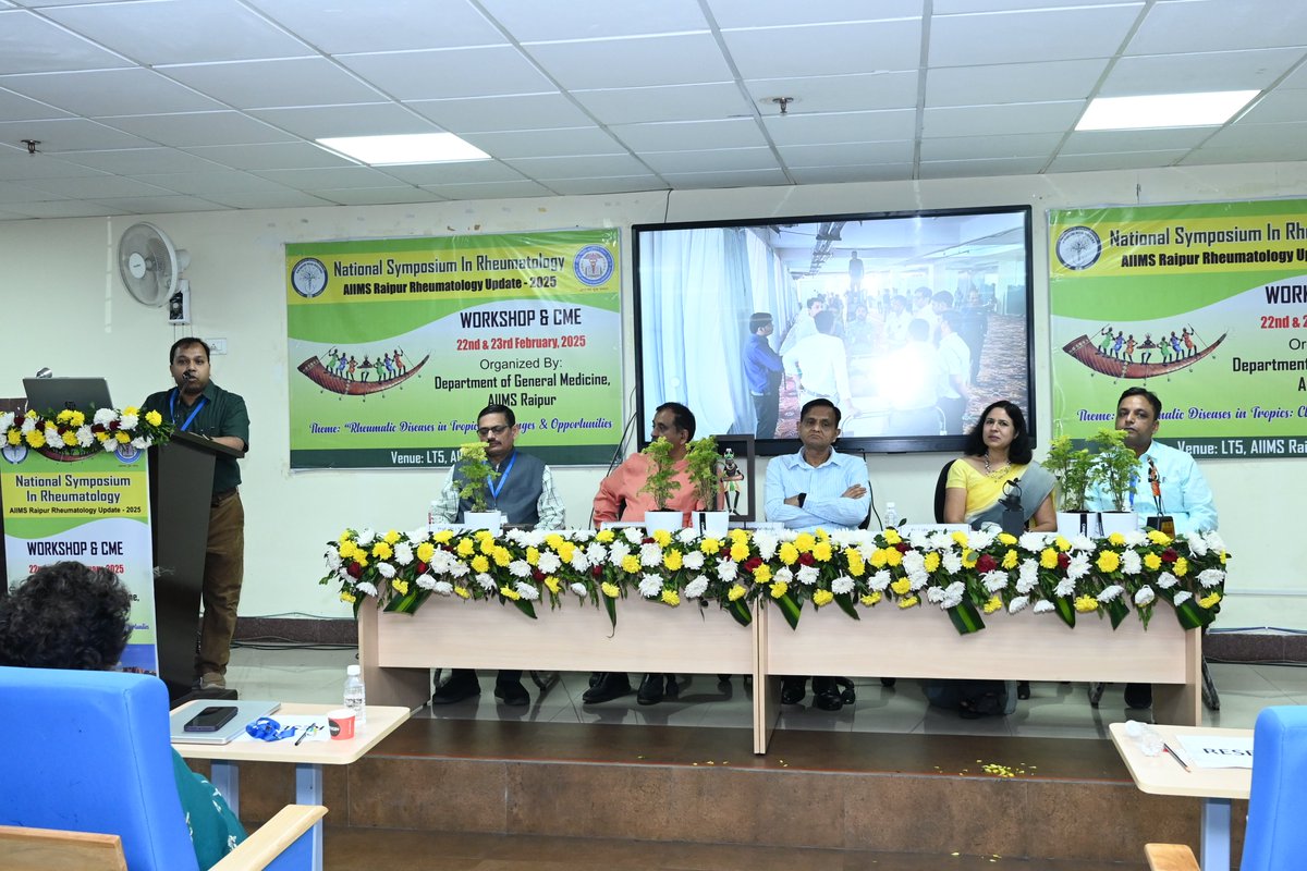 aiims_rpr's tweet photo. AIIMS RAIPUR SUCCESSFULLY HOSTS TWO-DAY RHEUMATOLOGY WORKSHOP AND CME
The Depart. of General Medicine successfully organized a two-day Rheumatology Workshop and Continuing Medical Education (CME), under the theme “Rheumatic Diseases in the Tropics: Challenges and Opportunities.” https://t.co/MeUm57oy6r