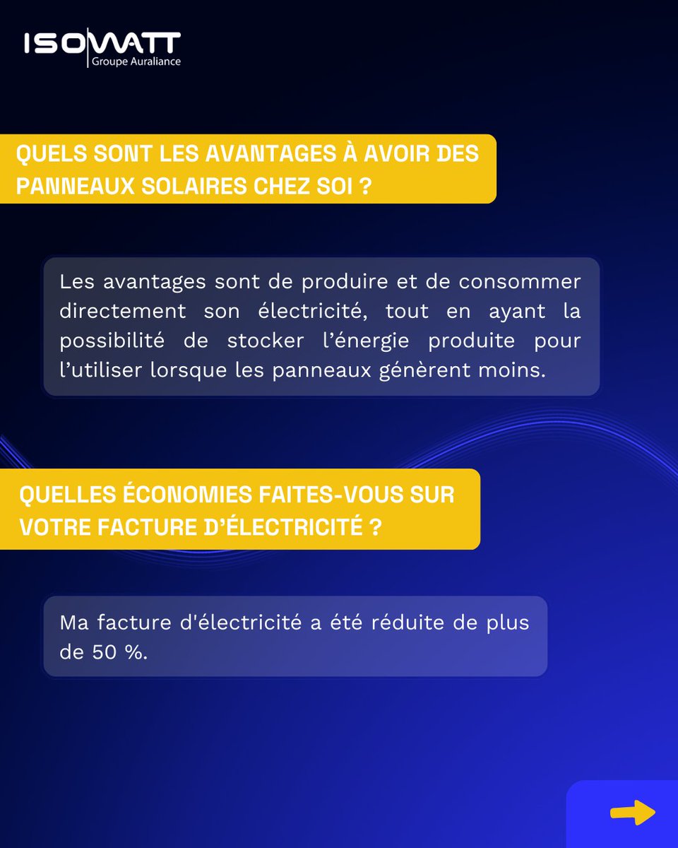 IsowattFr's tweet photo. 🌞 Témoignage de M. Rodrigo avec Isowatt !

Il a divisé sa facture d'électricité par deux grâce à ses panneaux solaires ! 💬 "J'ai changé mes habitudes pour optimiser l'électricité produite."

🎥 Vidéo de son installation à venir !

#Isowatt #ÉnergieSolaire #Photovoltaïque https://t.co/J1tKRHcGtA