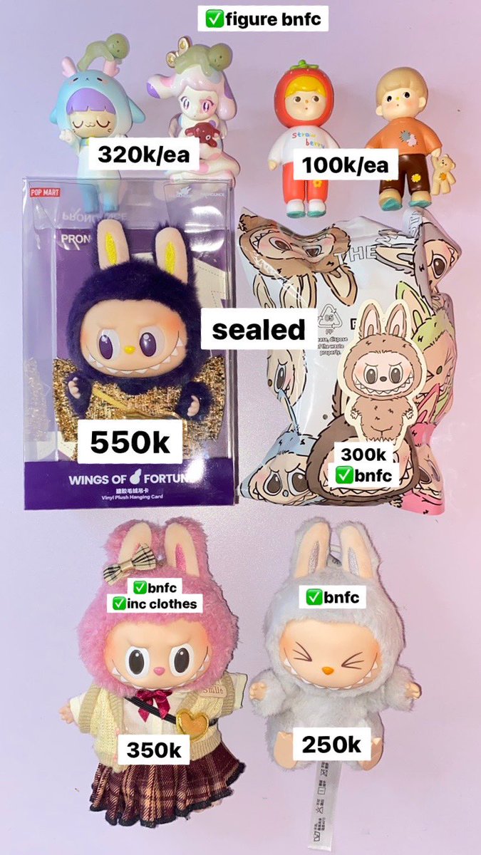 k1averse's tweet photo. WTS LFS LFB LFF INA
✨sonny angel cbs cherry blossom, robby, secret adventure alien ufo, summer beach, tan skin, halloween
✨labubu toffee lyche berry pronounce
✨smiski little hugging hippers
📍dom tangerang
#songel #dollies #wtb #labubu #sonnyangel #smiski #sylvanian https://t.co/zV8NH7l19n