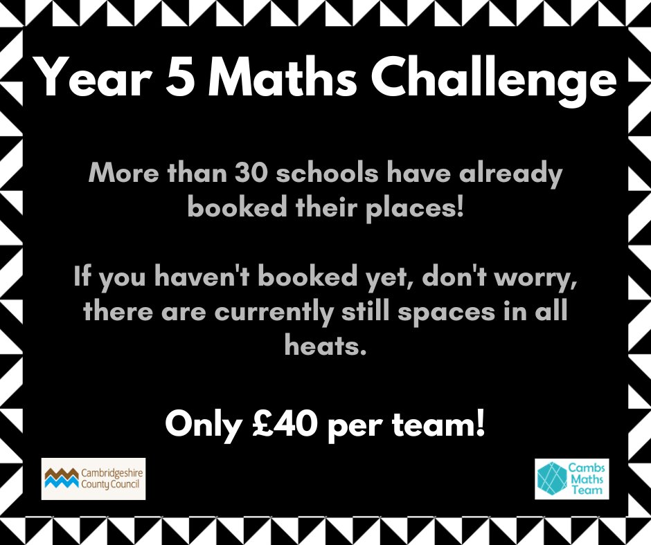 Cambs_SIS's tweet photo. We've been writing the questions and getting excited!
Book your place here to avoid disappointment: https://t.co/IYim00F70m #CambsMaths https://t.co/PO0b4z0Uza