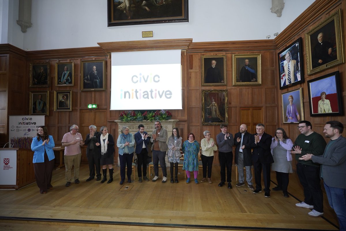A round of applause at the Civic Initiative report launch for the range of people involved in the success of the project, including the Initiative committees, facilitators, forum members, participants in community workshops, community organisers and speakers to the Housing Forum.
