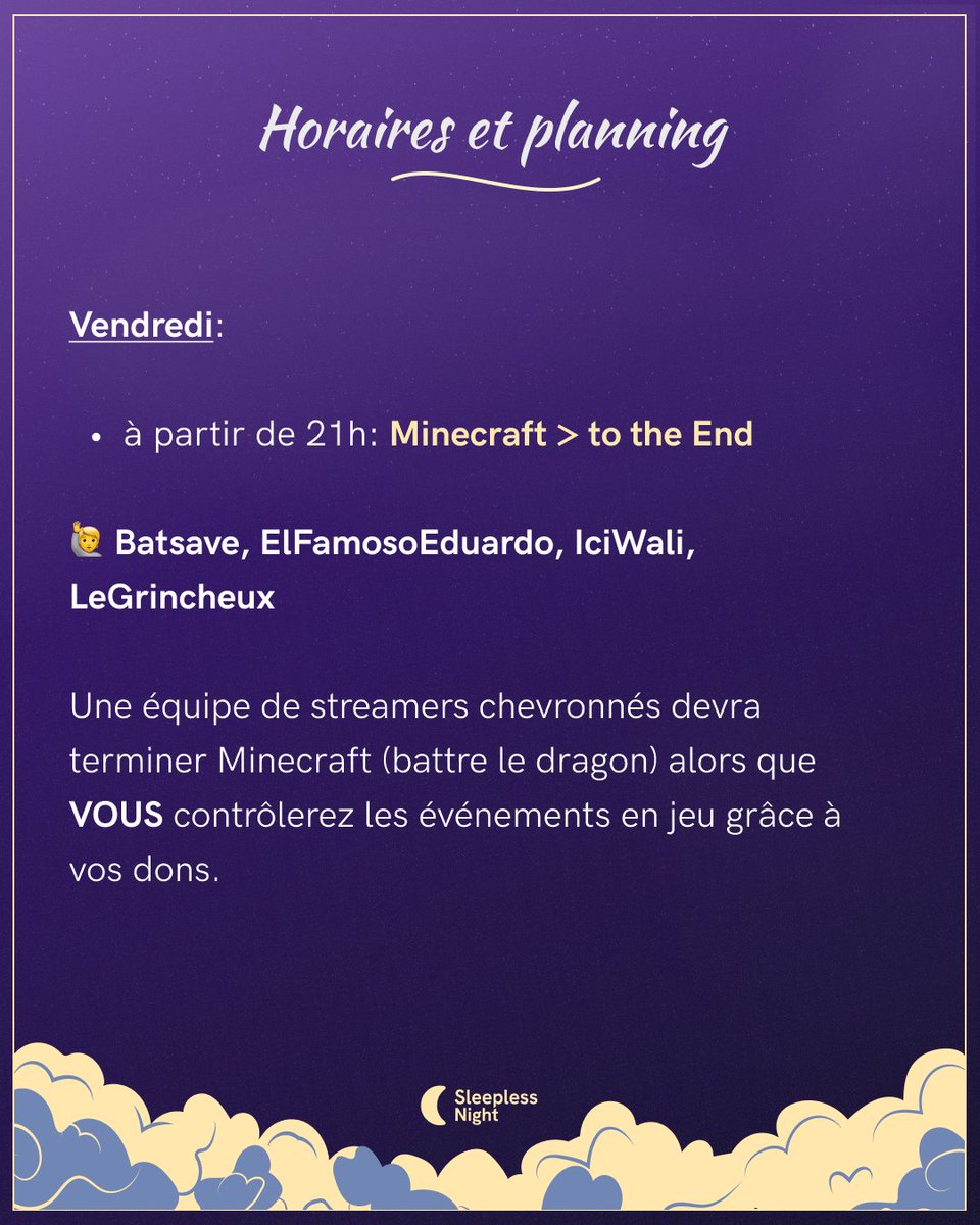 Sleepless Night - Événement Caritatif Twitch tweet media