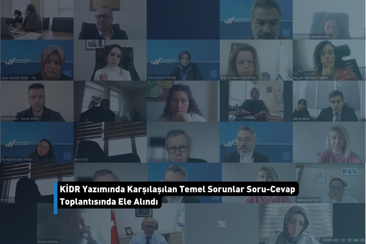 Turkish Higher Education Quality Council (THEQC) (@theqc_int) on Twitter photo Main problems encountered in the institutional self-evaluation report writing discussed in a Q&A meeting.
For details: yokak.gov.tr/en/2025/02/19/… Main problems encountered in the institutional self-evaluation report writing discussed in a Q&A meeting.
For details: yokak.gov.tr/en/2025/02/19/…